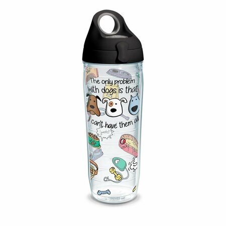 ALIMENTACION 24 oz. Dog Problems Water Bottle with Lid Black AL3486129